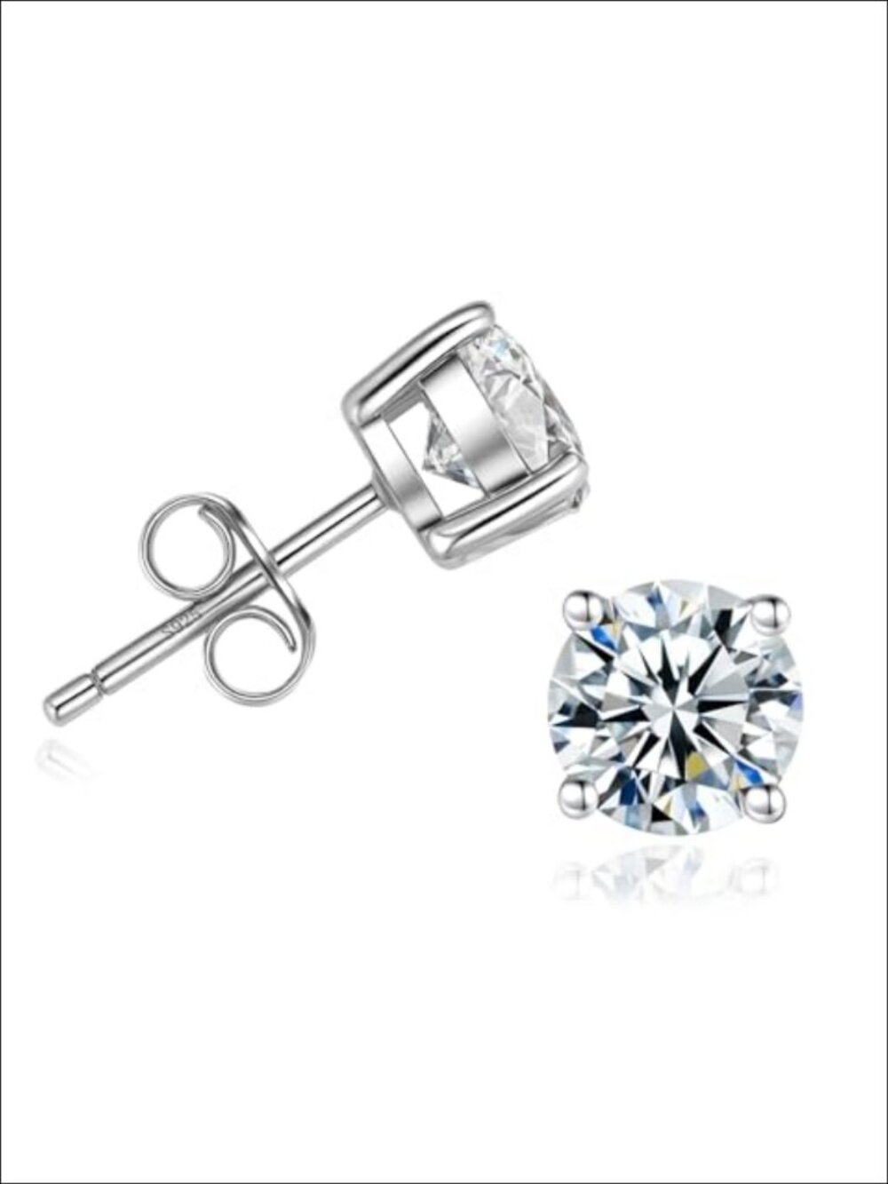 925 Sterling Silver Moissanite Dangle Hoop Earrings 18K Gold Plated